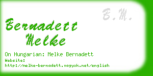 bernadett melke business card